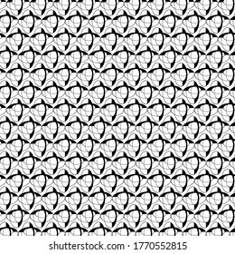 Vector abstract  seamless  fantasy    black and white transparent pattern background tile 