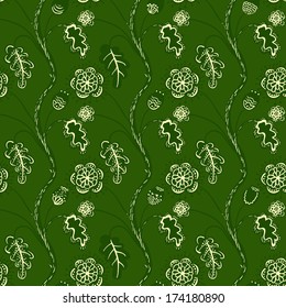 Vector abstract seamless floral background. Wallpaper classic design.