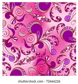 vector abstract  seamless  floral spring pattern