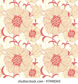 vector abstract seamless flower background