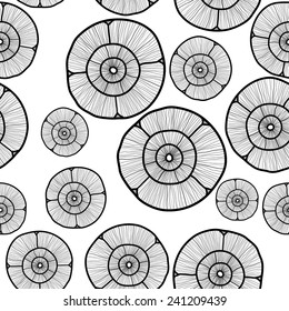 Vector abstract seamless futuristic design with circles of dream catchers, stylish original background