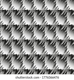 Vector abstract  seamless geometric  3D    black and white transparent pattern background tile 
