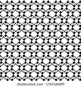 Vector abstract seamless geometric  black and white transparent pattern background tile 