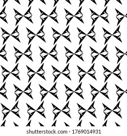 Vector abstract  seamless geometric  ornamental black and white transparent pattern background tile 