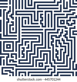 Vector abstract seamless modern line maze. Decorative design element