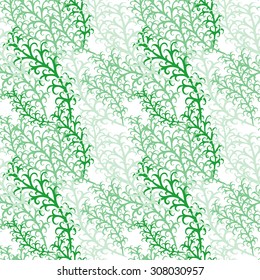 Vector abstract seamless natural pattern with hand-drawn herbs