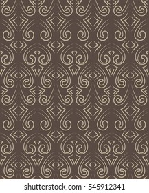 Vector abstract seamless openwork pattern with geometrical order.