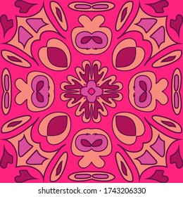 Vector abstract seamless patchwork pattern. Ethnic motif.  Indian, Scandinavian, Gypsy, Mexican, folk pattern. Vintage boho style.