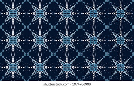 Vector abstract seamless patchwork pattern with geometric and  ornaments.Design for carpet,wallpaper,clothing,wrapping,batik,fabric, illustration embroidery style.