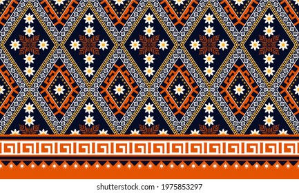 Vector abstract seamless patchwork pattern with geometric and  ornaments.Design for carpet,wallpaper,clothing,wrapping,batik,fabric, illustration embroidery style.
