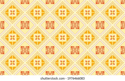 Vector abstract seamless patchwork pattern with geometric and  ornaments.Design for carpet,wallpaper,clothing,wrapping,batik,fabric, illustration embroidery style.