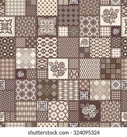 Vector abstract seamless patchwork
