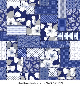 Vector abstract seamless patchwork