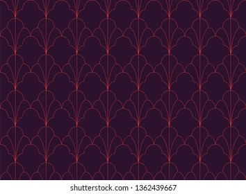 Vector Abstract Seamless Pattern. Art Deco Style Background. Geometric texture.