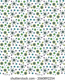 Vector abstract seamless pattern background with concentric circles.