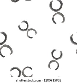 Vector Abstract Seamless pattern of black and gray color figure. For your design.