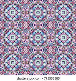 Vector abstract seamless pattern. Bright colors oil stains background 