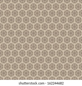 Vector abstract seamless pattern. Brown ornament