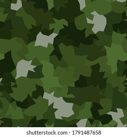 Vector abstract seamless pattern camouflage textile pixel style pattern background. Military surface texture background