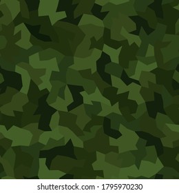 Vector abstract seamless pattern camouflage textile pixel style pattern background. Military surface texture background