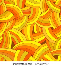 Vector abstract seamless pattern. Colorful yellow background in warm autumn colors 