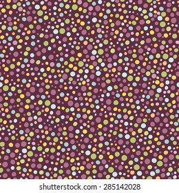 Vector abstract seamless pattern with dots. Colorful background