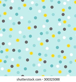 Vector abstract seamless pattern with dots. Colorful background