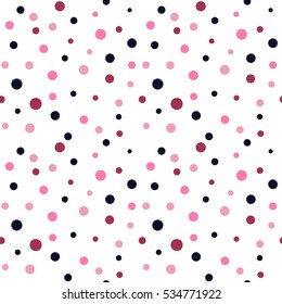 Vector abstract seamless pattern with dots. Colorful background