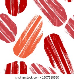 Vector Abstract Seamless Pattern. Dry brush. Grungy Style