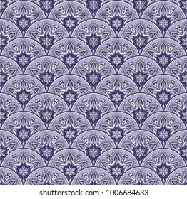 Vector abstract seamless pattern. Ethnic ornamental background