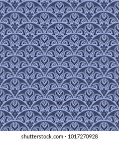 Vector abstract seamless pattern. Ethnic ornamental nature background
