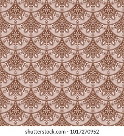 Vector abstract seamless pattern. Ethnic ornamental nature background