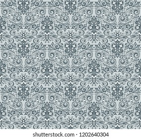 Vector abstract seamless pattern. Ethnic ornamental nature background