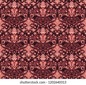 Vector abstract seamless pattern. Ethnic ornamental nature background