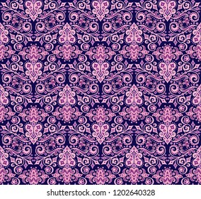 Vector abstract seamless pattern. Ethnic ornamental nature background