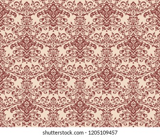 Vector abstract seamless pattern. Ethnic ornamental nature background