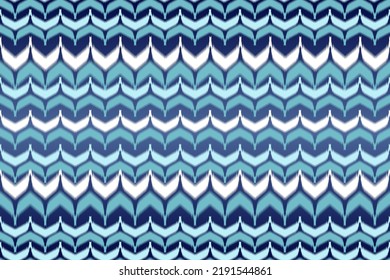 Vector - Abstract seamless pattern of ethnic, geometric background. Blue and white color. Can be use for print, paper, fabric, scarf, pillow, clothing, satin, carpet.