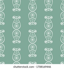 Vector Abstract seamless pattern with floral swirls elements for wallpapers and background. Vintage style.