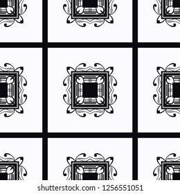 Vector abstract seamless pattern. Geometric classic background. Vintage art deco texture