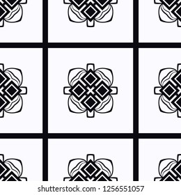 Vector abstract seamless pattern. Geometric classic background. Vintage art deco texture