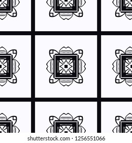 Vector abstract seamless pattern. Geometric classic background. Vintage art deco texture