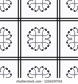 Vector abstract seamless pattern. Geometric classic background. Vintage art deco texture