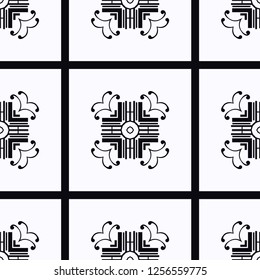 Vector abstract seamless pattern. Geometric classic background. Vintage art deco texture