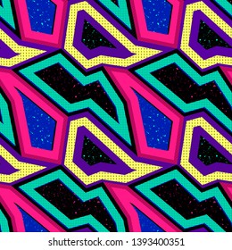 Vector Abstract Seamless Pattern Geometric Shapes Stock Vector (Royalty ...