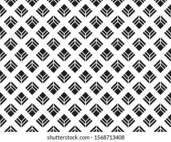 Vector abstract seamless pattern. Geometric classical background. Retro stylish texture.