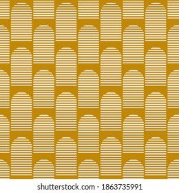 Vector abstract seamless pattern. Geometric elements in Boho style. Good for wall decoration, postcard or brochure cover design. Minimalist Mid century modern shapes.