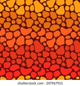 Vector abstract seamless  pattern with gradient colored tiles in different irregular shapes