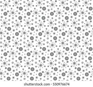 Vector abstract seamless pattern in grey colors. 