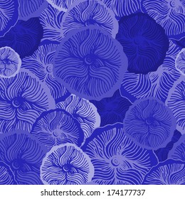Vector abstract seamless pattern. Hand drawn flowers pattern