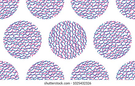 Vector abstract seamless pattern handmade background. Bizzarre art illustration